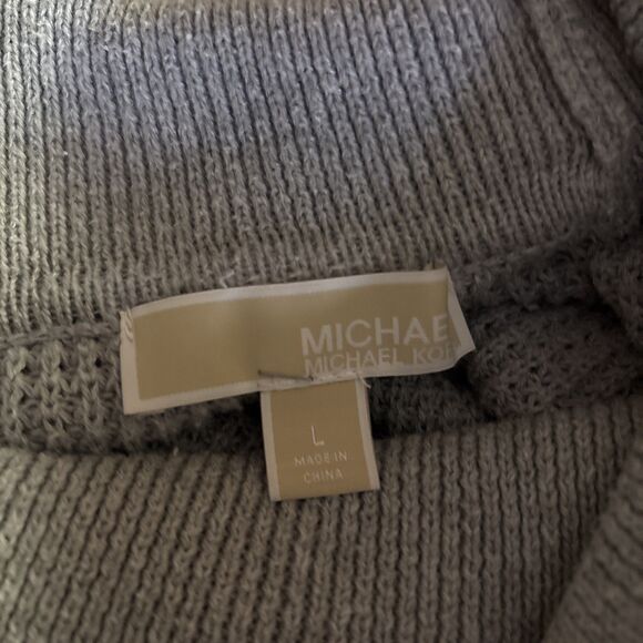 Michael Kors Cowl Neck Waffle Knit Pullover Sweater Long Sleeves Ivory Sz M - Picture 14 of 16